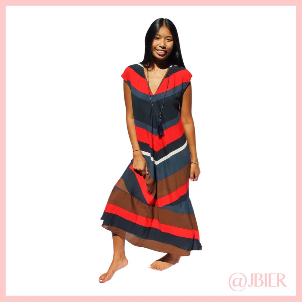 Zara Striped Midi Dress - Picture 5 of 7